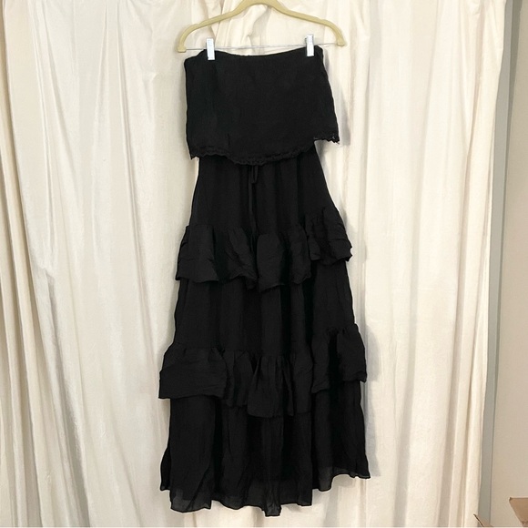 NWT Aakaa Flouncy Strapless Maxi Dress - Picture 6 of 8